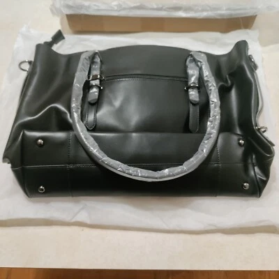 Mosiso Pu Leather Large Laptop Tote Bag Up To 16.6" Padded Compartment Shoulder - Image 1 of 4