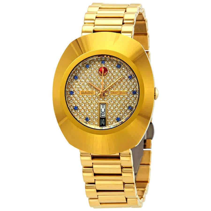 Rado DiaStar Original Men's Yellow Gold Blue Simili Stone Dial Watch R12413314