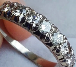 18Ct White Gold Diamond Eternity 0.80Ct Wedding Dress Ring Size M - Picture 1 of 12