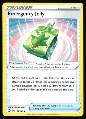 2022 Pokemon TCG Trainer Emergency Jelly 155/195 Silver Tempest Uncommon - Image 1 of 2