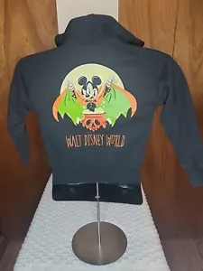 Walt Disney World Youth Black Hoodie Size Small Full Zip Vampire Casual Comfort - Picture 1 of 4