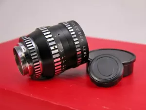 Lightning Fast COSMICAR f/0.95 25MM C-MOUNT LENS For Bolex BMPCC M4/3rds - Picture 1 of 3