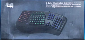 Adesso AKB-150EB Tru-Form 150 3-Color Illuminated Ergonomic Keyboard - Picture 1 of 3