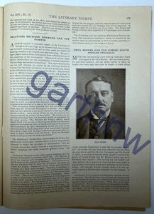 CECIL RODAS 1897 SUDAFRICA PROBLEMAS FOTO CARACTERÍSTICA + REVISIÓN WILLIAM GLADSTONE - Imagen 1 de 2
