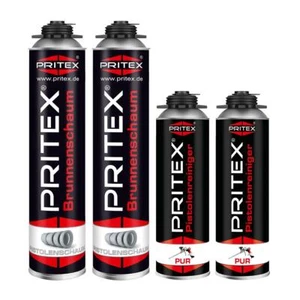 Brunnenschaum Set 2 x 750 ml inkl. 2 Pistolenreiniger Bauschaum Pistolenschaum  - Bild 1 von 6