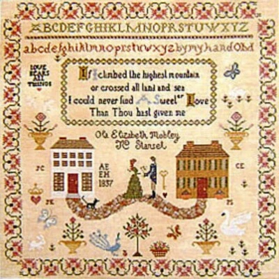 Plum Street Samplers A Sweeter Love Counted Cross Stitch Pattern - Image 1 of 4