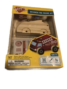 Spielrecht Bausatz Holz Feuerwehr 16 Teile mit Lack - Bild 1 von 7