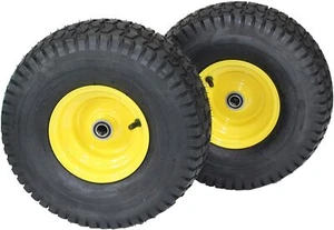 2 Wheel Tire Assembly 15x6.00-6 John Deere LT133 LA115 LA105 D100 D105 L110 116H - Picture 1 of 6