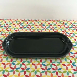 Fiestaware Slate Relish Tray Fiesta Gray Retired Corn on the Cob Tray - Picture 1 of 5