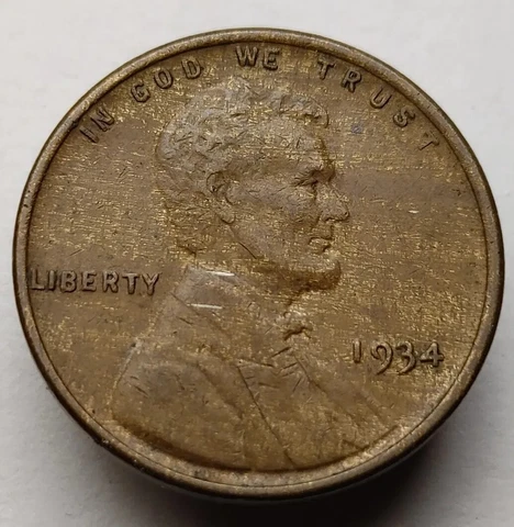 1934 wheat cent woody us Lincoln penny. Nice details #142 Cover