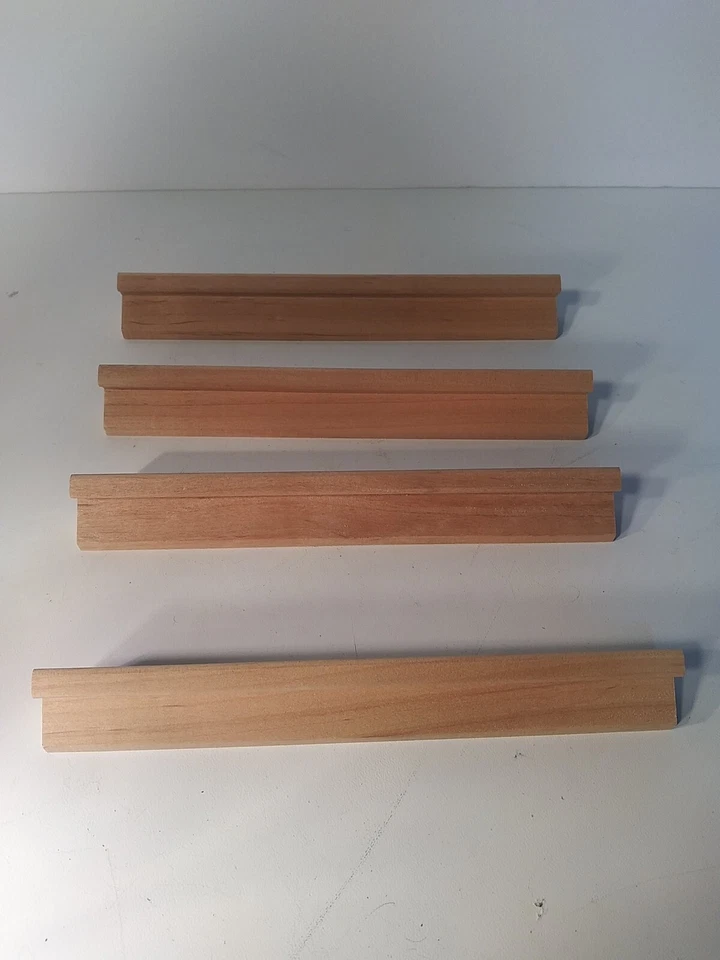 2001 Scrabble Board Game Replacement Lot of 4 Wood Letter Tile Racks - Image 1 of 1