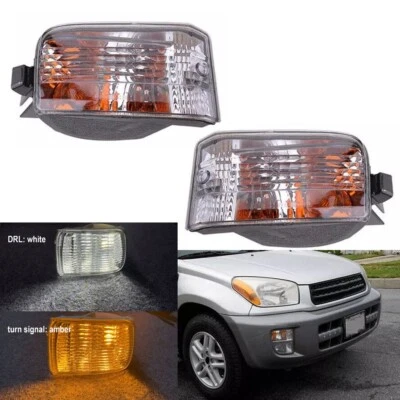 Lámpara intermitente LED blanco DRL/ámbar reemplazo para Toyota RAV4 2001-2003 Foto 1 de 4