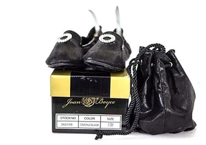 JOAN BOYCE Crackle/Black Loafer/Ballet Slippers Shoes 6.5M NWB - Picture 1 of 7