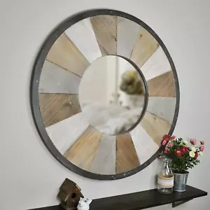 Brown Adler Mirror, Large Vintage Decor for Bedroom and Bathroom Vanity, Wood, F - Picture 1 of 6