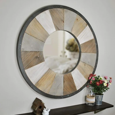 Brown Adler Mirror, Large Vintage Decor for Bedroom and Bathroom Vanity, Wood, F - Image 1 of 4