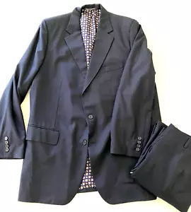 Vintage Carroll & Co Beverly Hills Suit pure new wool CHESTER BARRIE 42L - Picture 1 of 19