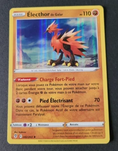 Carte Pokémon HOLO N°082/203 Electhor De Galar - E&B Evolution Céleste - VF - Imagen 1 de 2