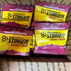 24 Honey Stinger Energy Chews - Pomegranate Passionfruit 12-1.80z Exp.03/23