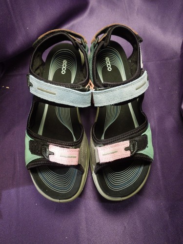 Sandali Ecco Offroad multicolore in pelle scamosciata pastello taglia US 8 8 5 EU 39