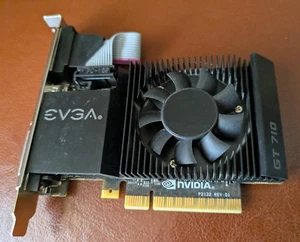 EVGA NVIDIA GeForce GT 710 2GB Single Slot PCIe x8 DVI, VGA, HDMI - Picture 1 of 3