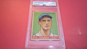 1934 World Wide Gum #37 Glenn Spencer PSA 2 - GOOD - Picture 1 of 5