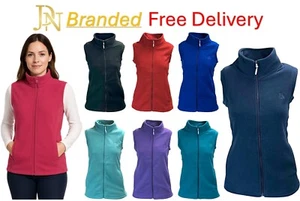 Ladies Fleece Gilet Womens Bodywarmer Waistcoat Vest Sleeveless JDN Branded NEW - Picture 1 of 26
