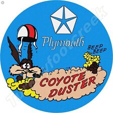 Plymouth Coyote Duster 11.75" Round Metal Sign