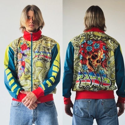 Ed Hardy Nueva Chaqueta de Pista Sobreimpresión Talla M Foto 1 de 4