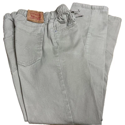 Pantalones elásticos cintura talla 14 Reg Levis beige W.27 L. 29 para niños Foto 1 de 4