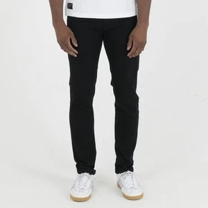 Mens Peaceful Hooligan Slim Fit Tapered Leg Stretch Jeans Denim Trousers Black - Picture 1 of 7