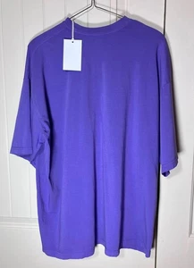 Helsa Womens Purple Oversized XS/S T-Shirt Short Sleeve Casual Top Comfort NWT - Picture 1 of 12