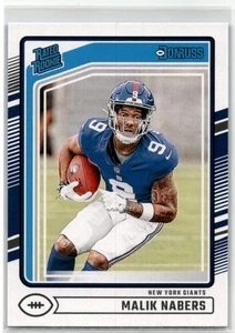 2024 Donruss Rated Rookie Malik Nabers #383 RC Card Rookie New York Giants - Picture 1 of 2