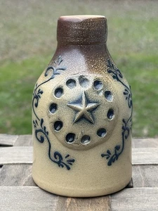 Maple City Keramik Flasche Krug Stern Design Salzglasur Steinzeug 2009 5,5" - Bild 1 von 9