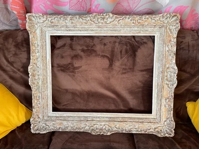 cadre ancien en boiS début XXe 1930 pour toile 65,5x50,5cm - Photo 1/4