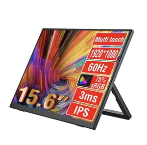 Anmite Portable Monitor Screen 15.6" Inch IPS 1080P HDR 16:9 w/Kick Stand USB-C - Picture 1 of 6