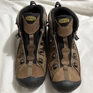 Keen Targhee II Mid Dry Waterproof Brown Leather Ankle Hiking Work Boots Mens 10 - Picture 1 of 9