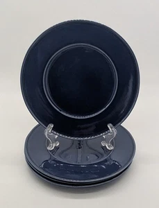 West Elm Terra Oil Blue Four Salad Plates Scuffing Used Some Wear Portugal - Picture 1 of 17