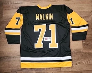 Evgeni Malkin Signed Autographed Custom Jersey Pittsburgh Penguins w/ COA NHL - Picture 1 of 3