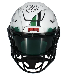 Randy Moss Autographed Patriots / Marshall Ripped Speedflex Helmet Beckett - Picture 1 of 3