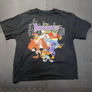 Disney Darkwing Duck Sz XL Black Cotton T-Shirt Short Sleeve Preowned - Picture 1 of 7
