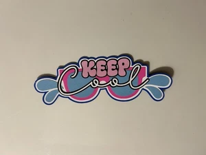 Keep Cool Summer Sunglasses Scrapbook Title Handmade Die Cut Paper Pieced - Picture 1 of 1