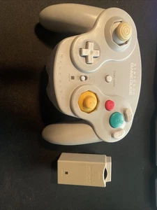 GameCube WaveBird Controller Nintendo Wireless Grey DOL-004 Tested With Receiver - Bild 1 von 8