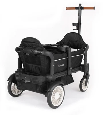 BabyGO Cozy Rider Bollerwagen Transportwagen schwarz creme - Bild 1 von 4