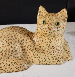 Vintage Katze Blumenmuster Türstopper Deko Bauernhaus rustikal Hütte Landhaus Kern - Bild 1 von 10