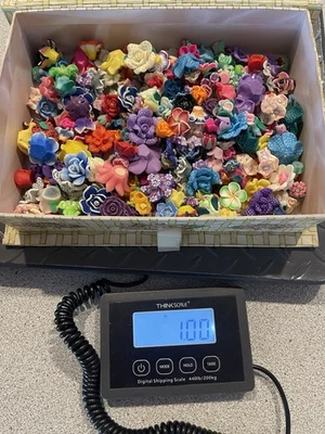 1 lb Colorido Fimo Hecho a Mano Arcilla Polimérica 3D Flor Plumeria Cuentas Surtidas Foto 1 de 4