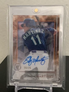 2019 Topps Tribute Baseball Edgar Martinez On Card Auto 6/25 - Picture 1 of 2