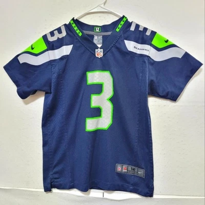 CAMISETA NIKE DE LOS SEATTLE SEAHAWKS DE LA NFL JUVENIL M (10-12) RUSSELL WILSON #3 FUTBOL AZUL Foto 1 de 4