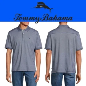 Tommy Bahama Mens Polo Shirt Size XL Playa Wave Logo Polo Throne Blue - Picture 1 of 12