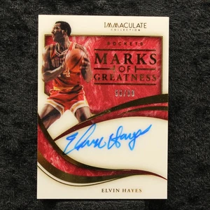 Panini Immaculate 2019-20 Elvin Hayes Auto /99 Marks of Greatness MG-EHY - Picture 1 of 2
