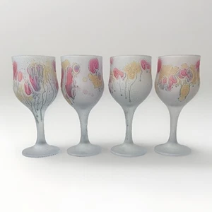 Set di 4 calici colorati smerigliati Hebron 6" - Foto 1 di 3